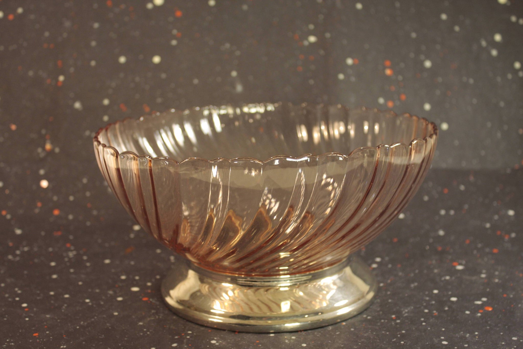 Arcoroc France Pink Rosaline Swirl Bowl Vintage Footed French Glass Bo Eagle S Eye Finds