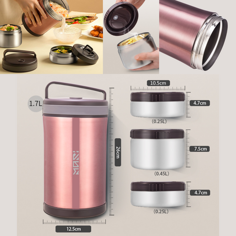 Insulated Food Jar Stainless Steel Cylindrical Lunch - Temu