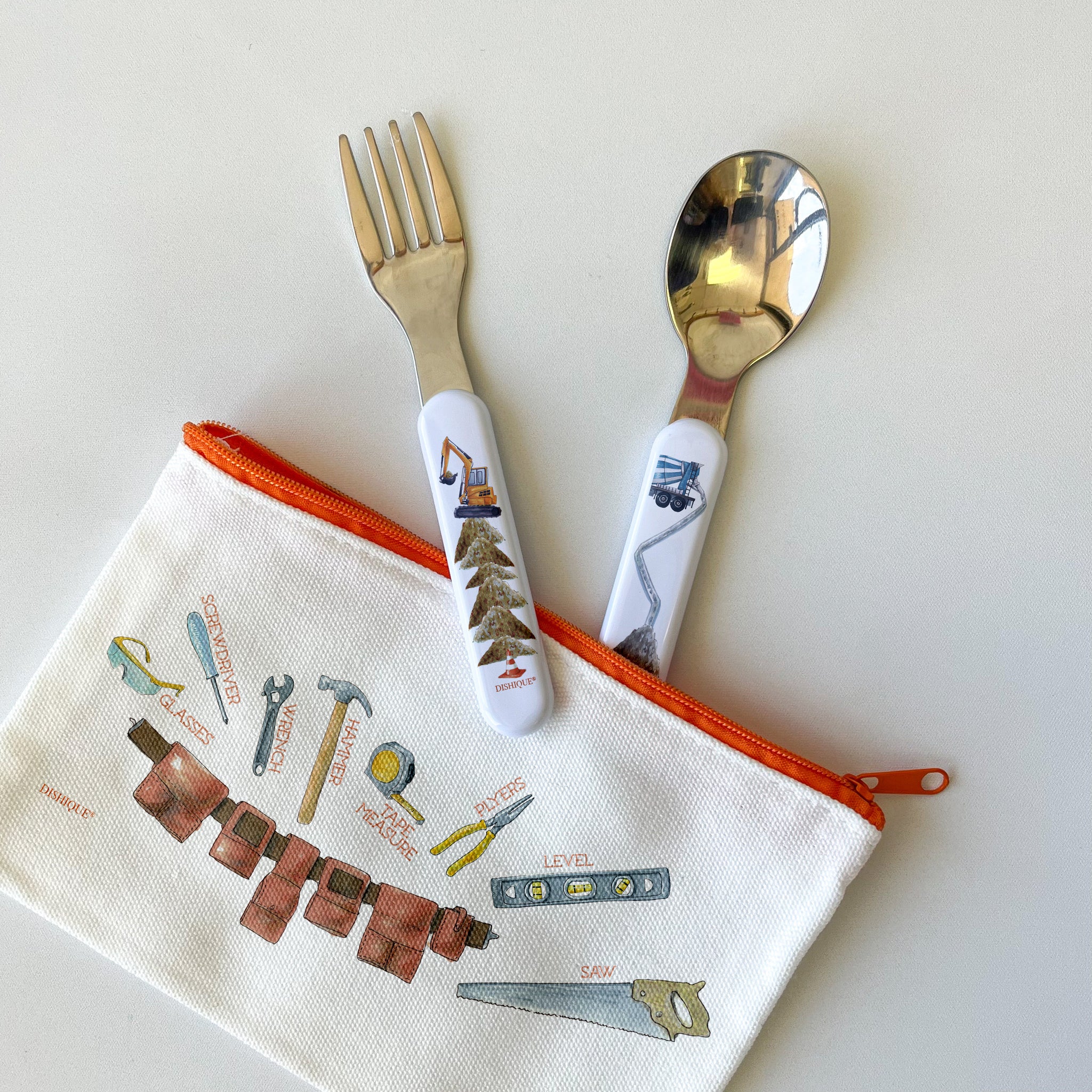 Camping Theme - Kids Cutlery Fork and Spoon Set - Dishique