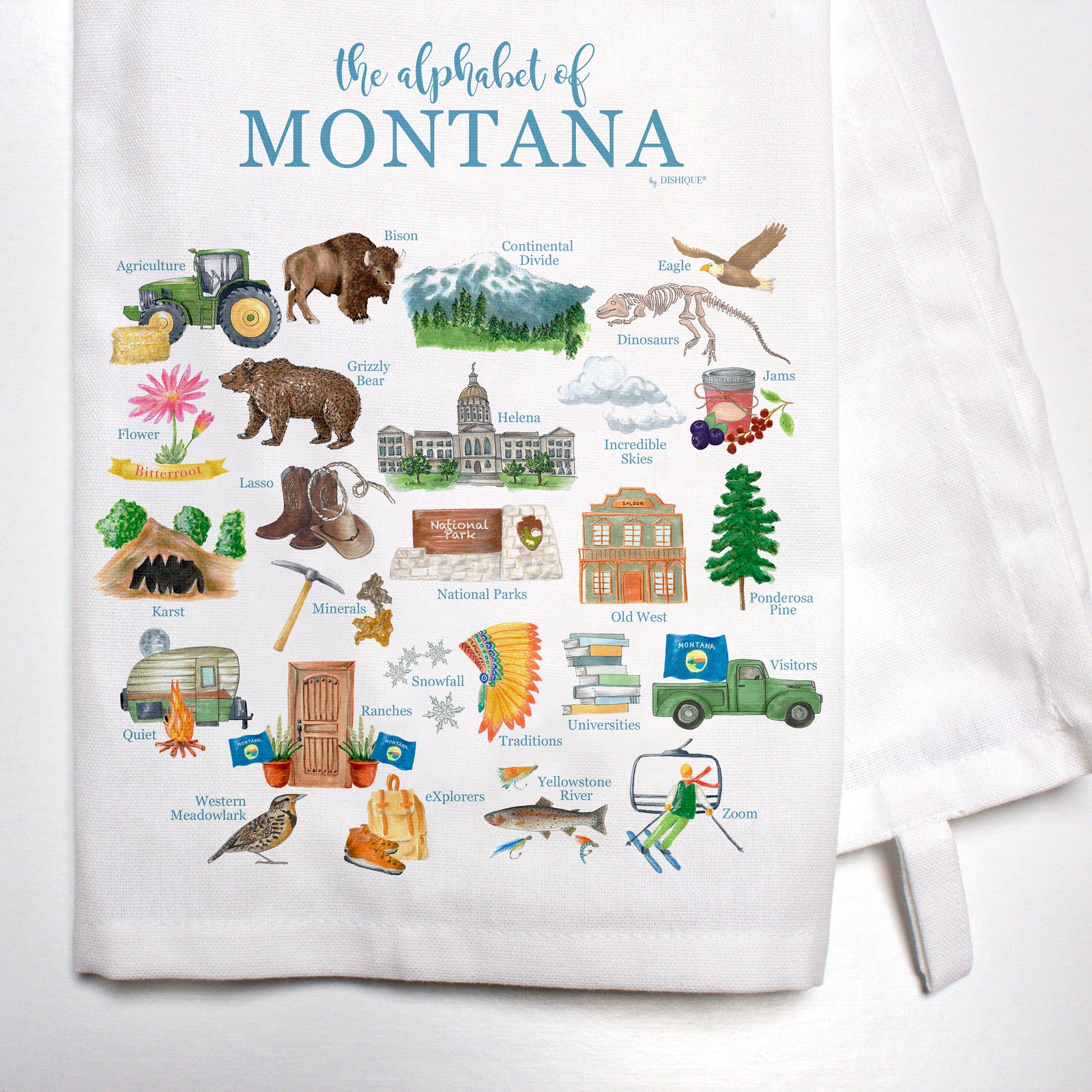 Bison and Grizzly Bear Kitchen Towel Set