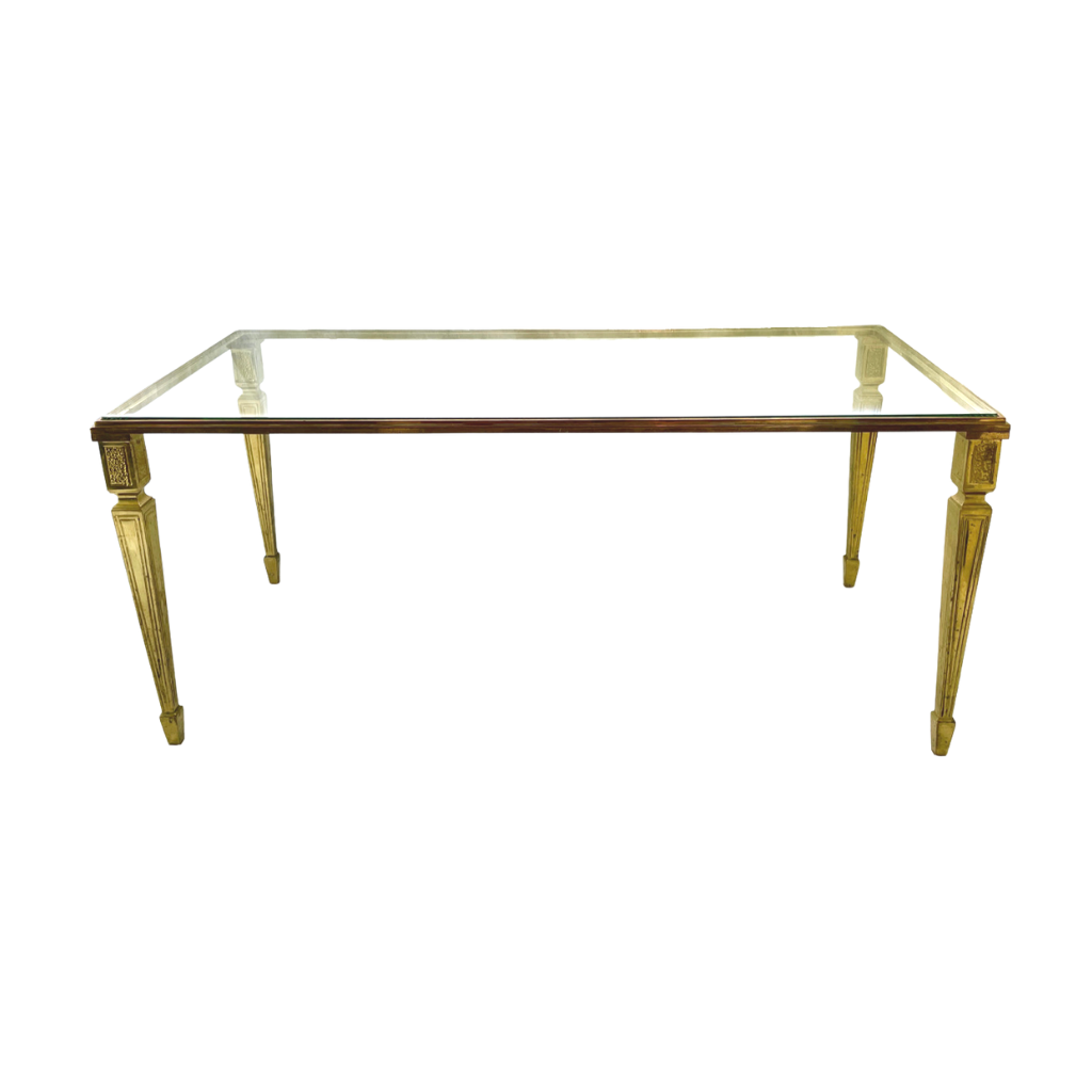 art deco brass coffee table