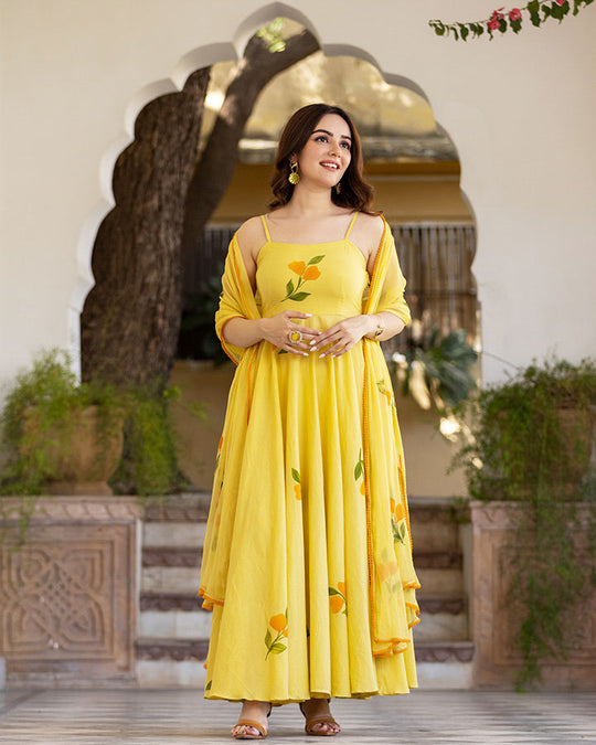 Blush Doria Salwar Suit with Aari Embroidery