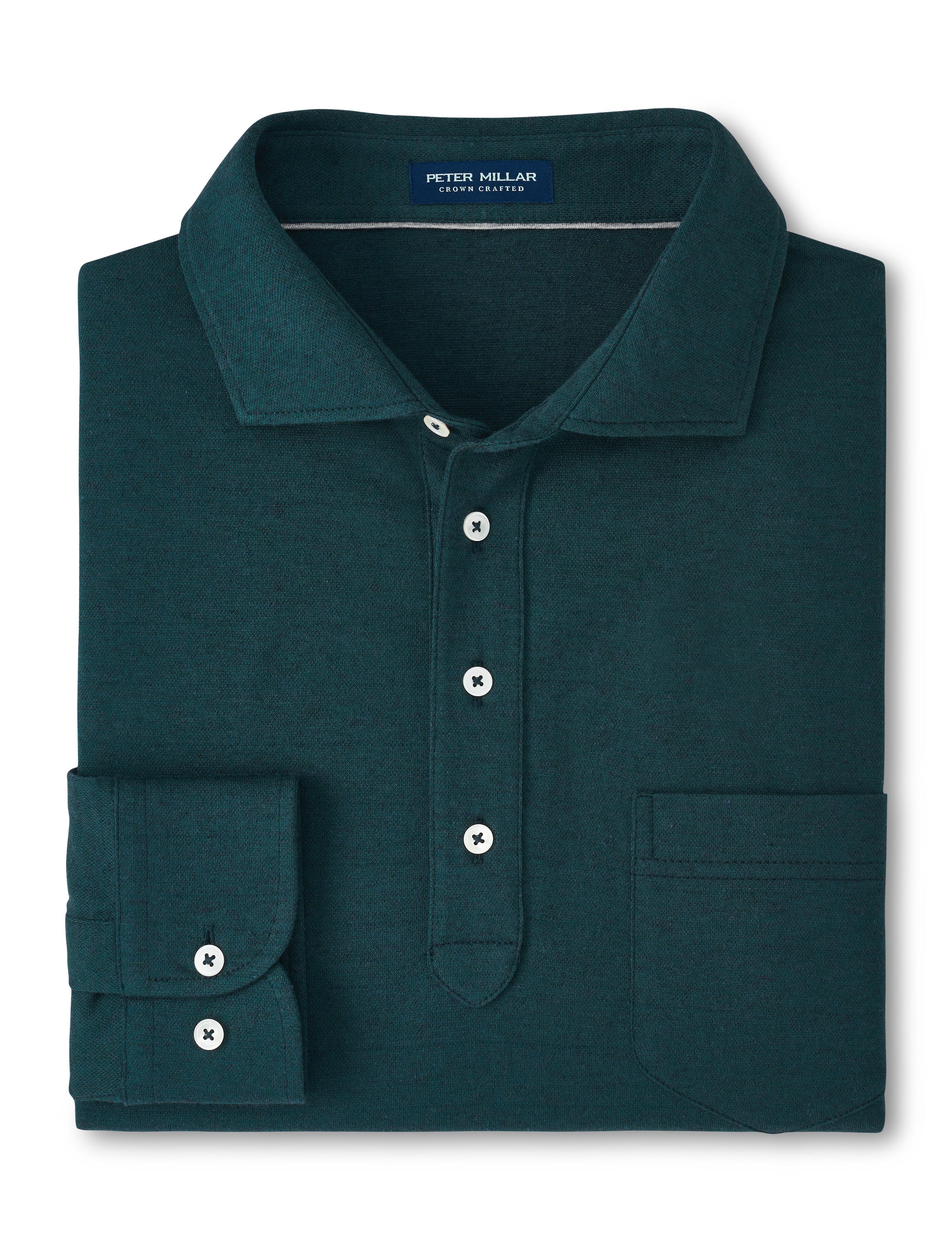 Peter Millar Amble Long-Sleeve Cotton Cashmere Polo – Yacoubian Tailors