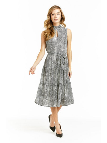 Drew Tiger Crepe Samantha Dress – Yacoubian Tailors