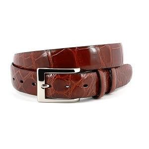 cognac alligator belt