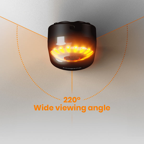 Wide viewing angle keeps you safe