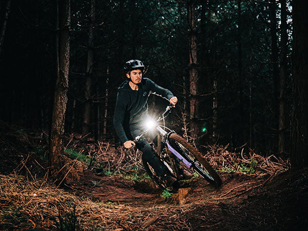 mountain biking at night