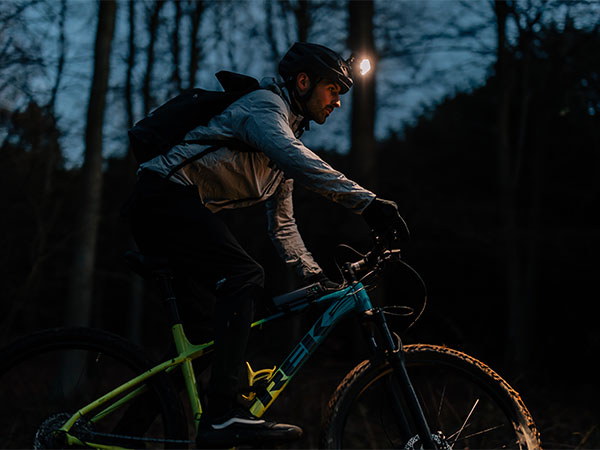 mountain biking at night