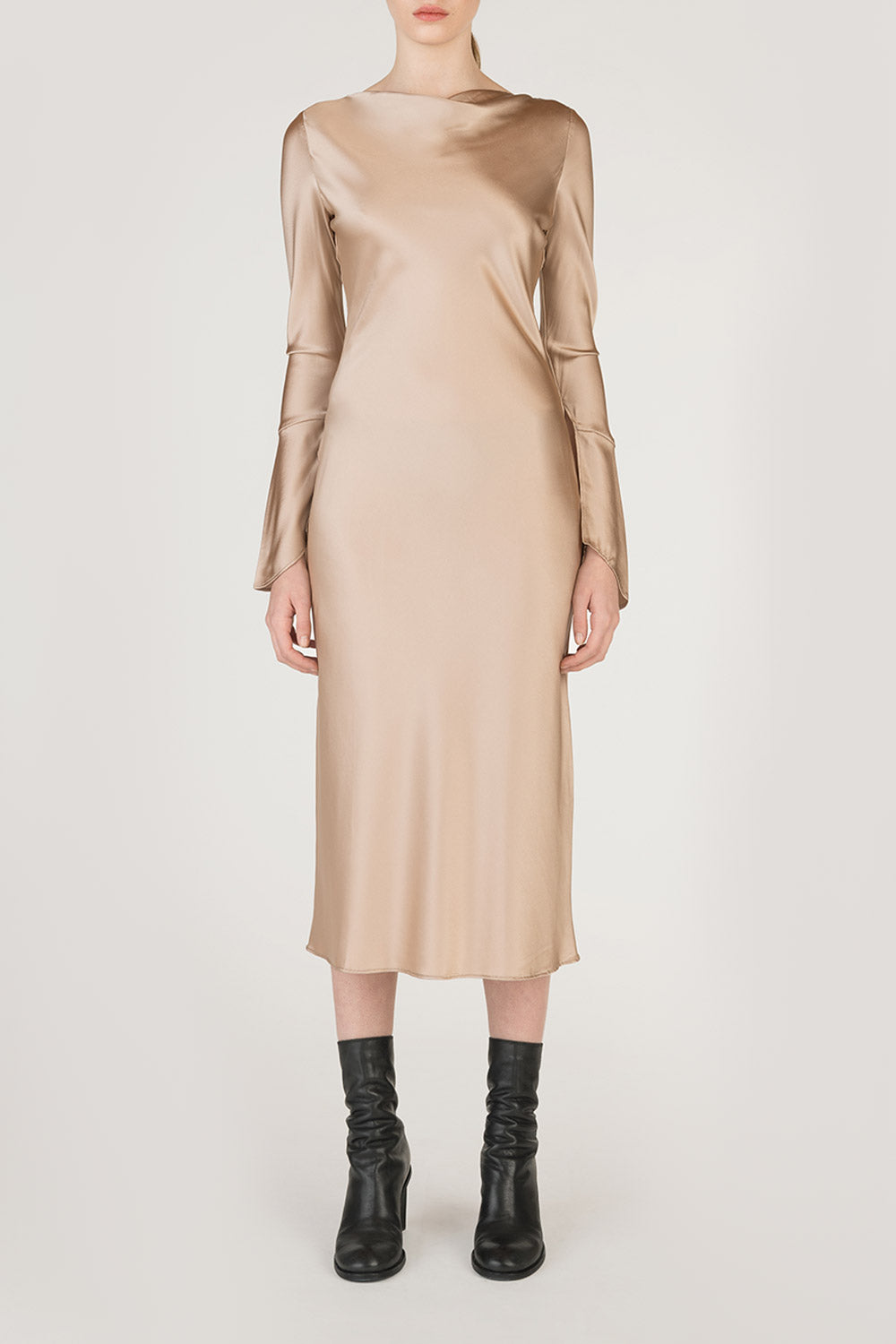 silk long sleeve dress