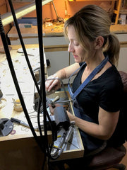 KARLA WORKING AT HER JEWELERY BENCH