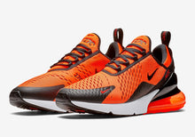 orange and black nike 270