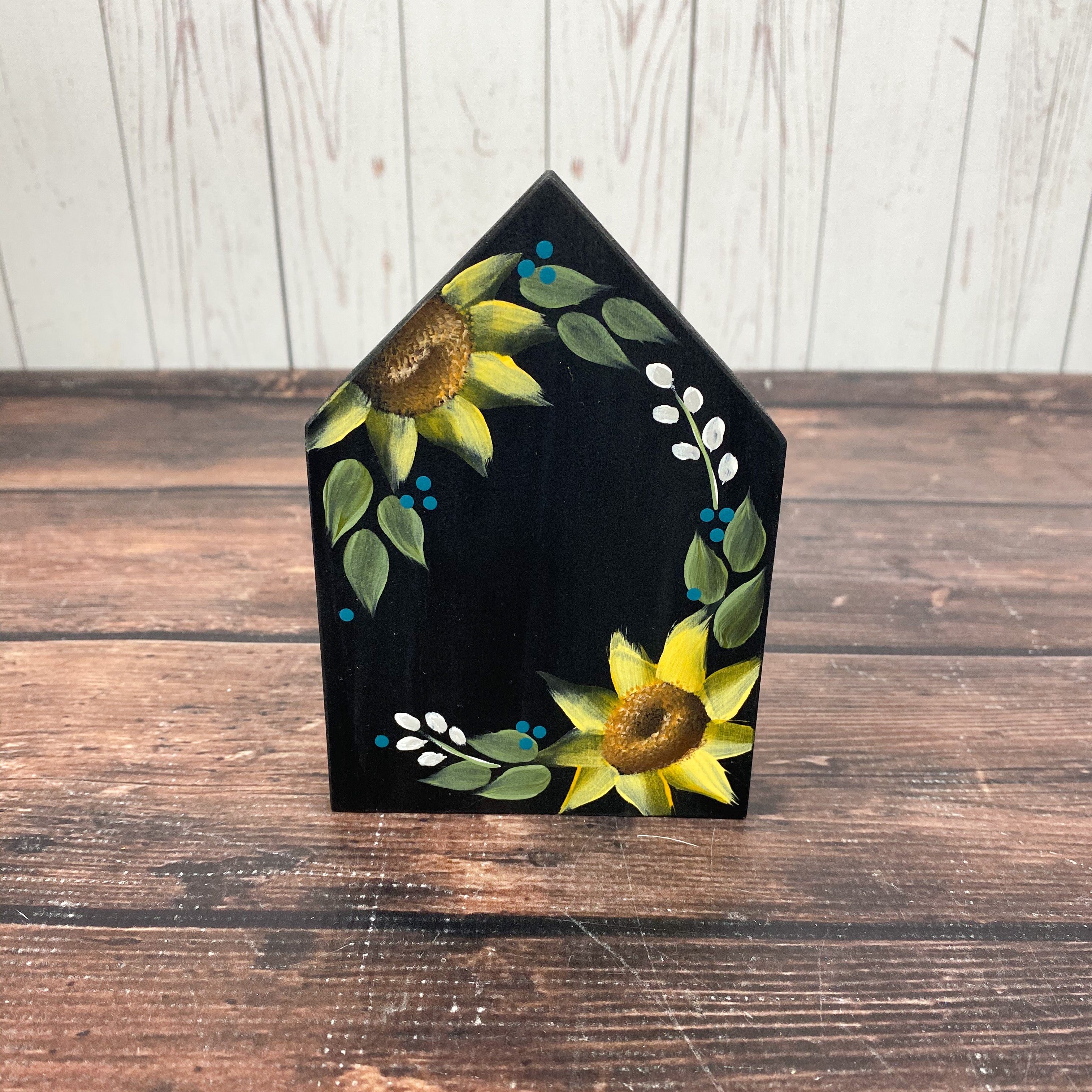  Hand-painted Sunflower House Mini Sign 