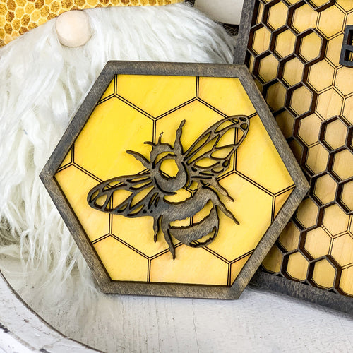 Small Wood Bee, Honey Bee, Bee Tray Decor, Spring Decor, Bee Decor, Wooden  Bee, Rustic Bee, B102 