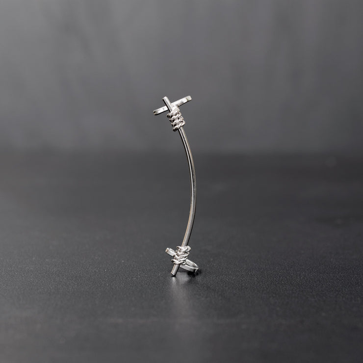 Handmade 925 sterling silver 'Bow' ear cuff Emmanuela - handcrafted for you