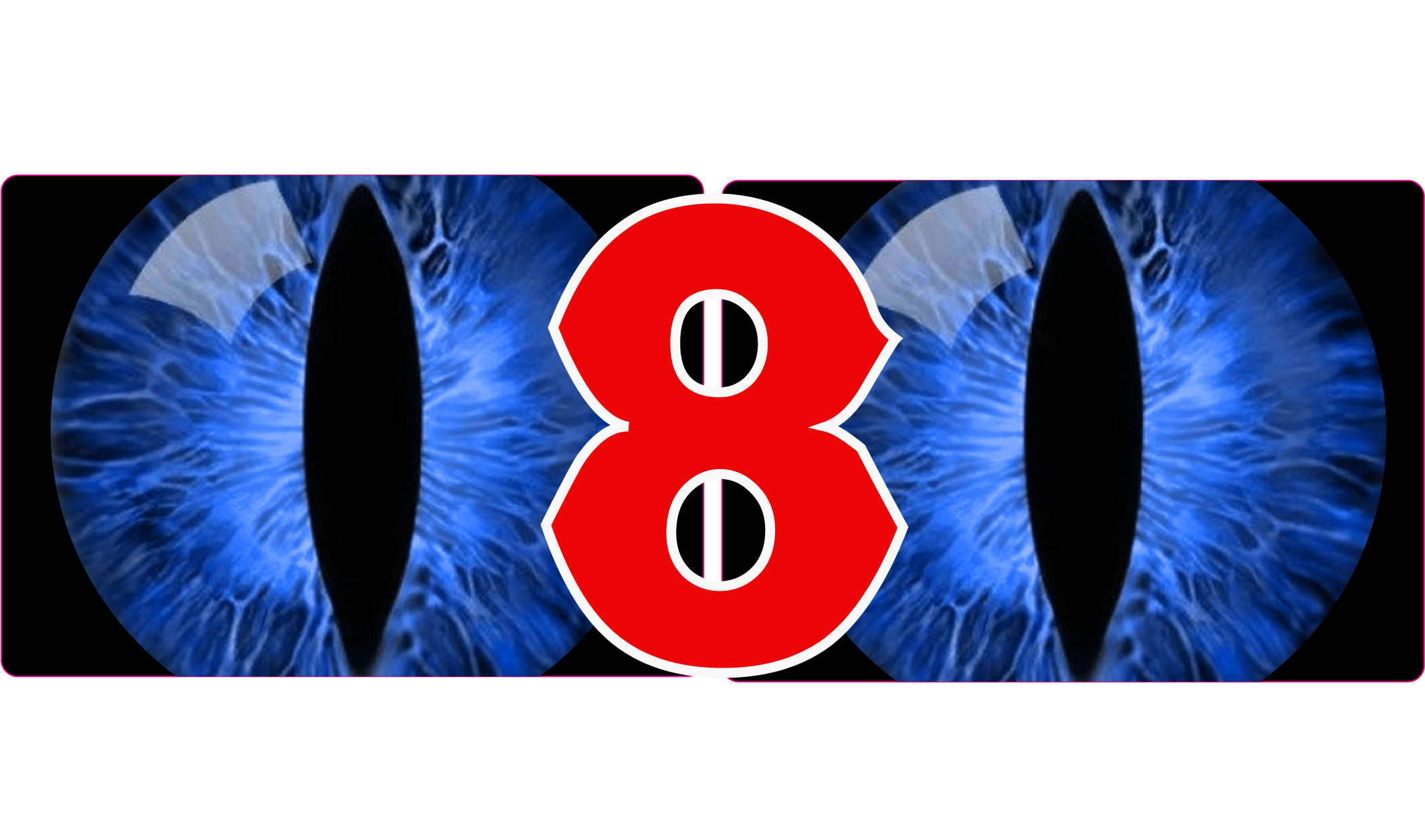 blue cat Eye decals for YJ or 5x7 headlights