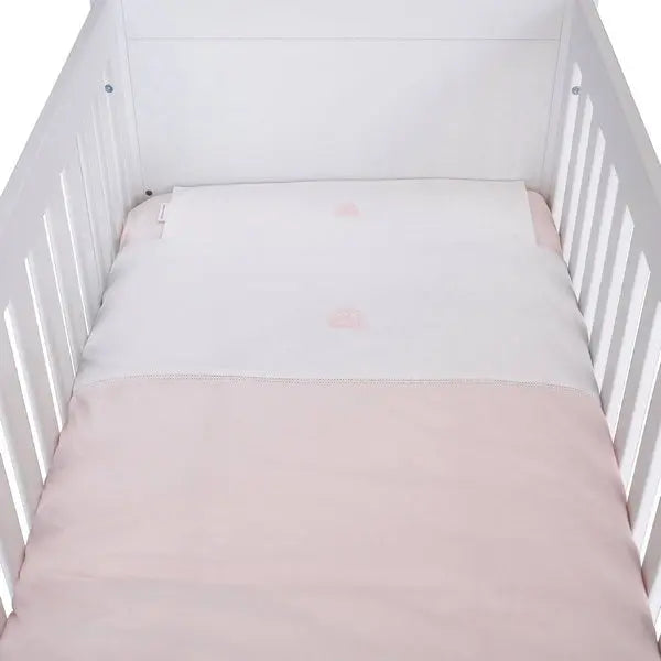 Blue Almonds Ltd Cot Bed Bedlinen Set - Cotton Pink Theophile Patachou