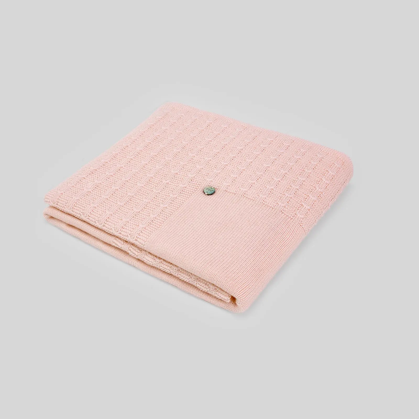 Blue Almonds Ltd Girl's Chalk Pink Knitted Blanket paz rodriguez