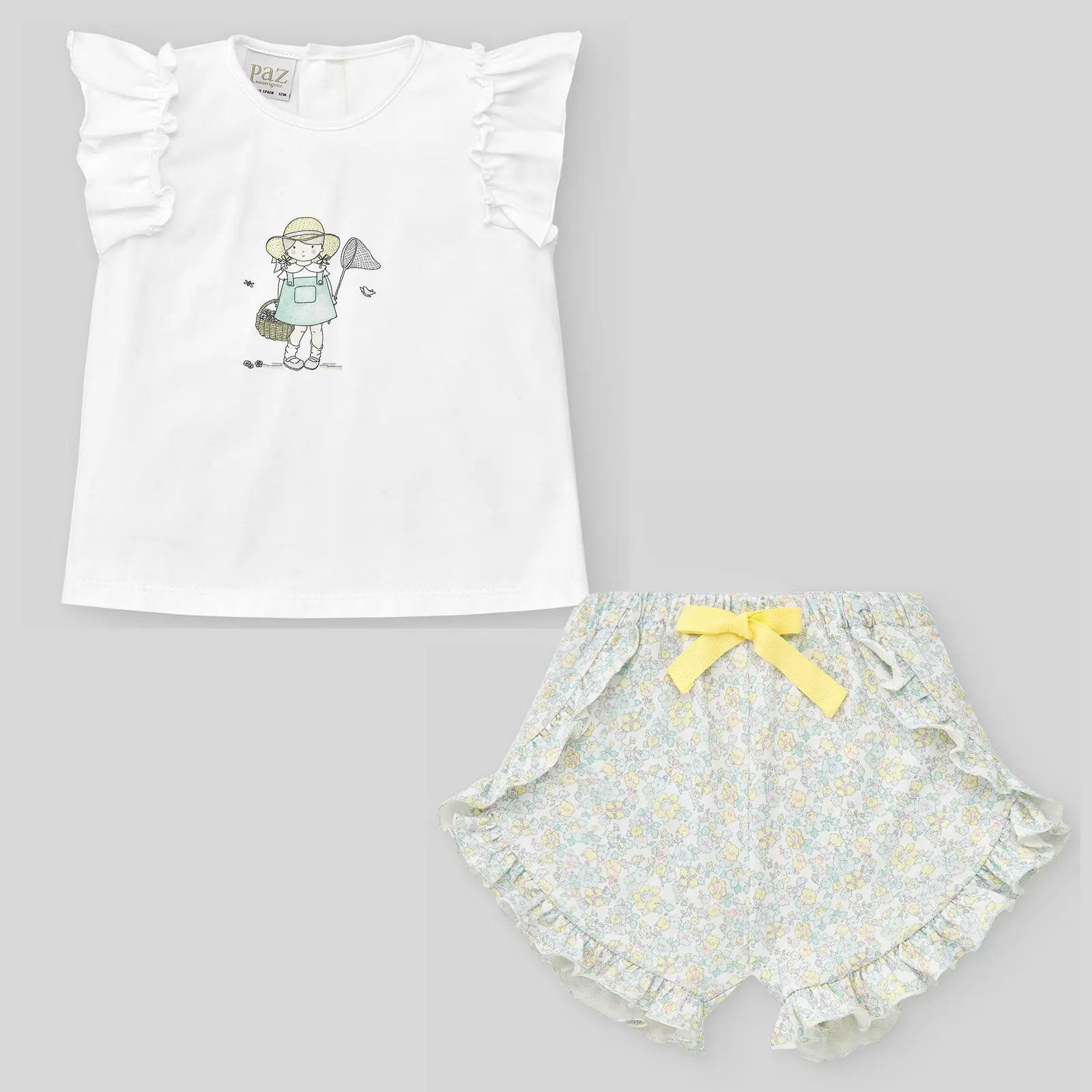 Blue Almonds Ltd Girl's Shorts Set in Water Green paz rodriguez