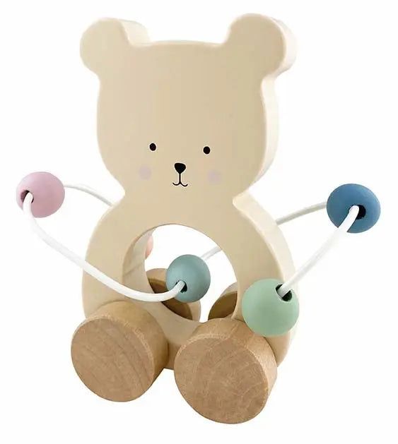 Blue Almonds Ltd Pull Teddy With Abacus Jabadabado