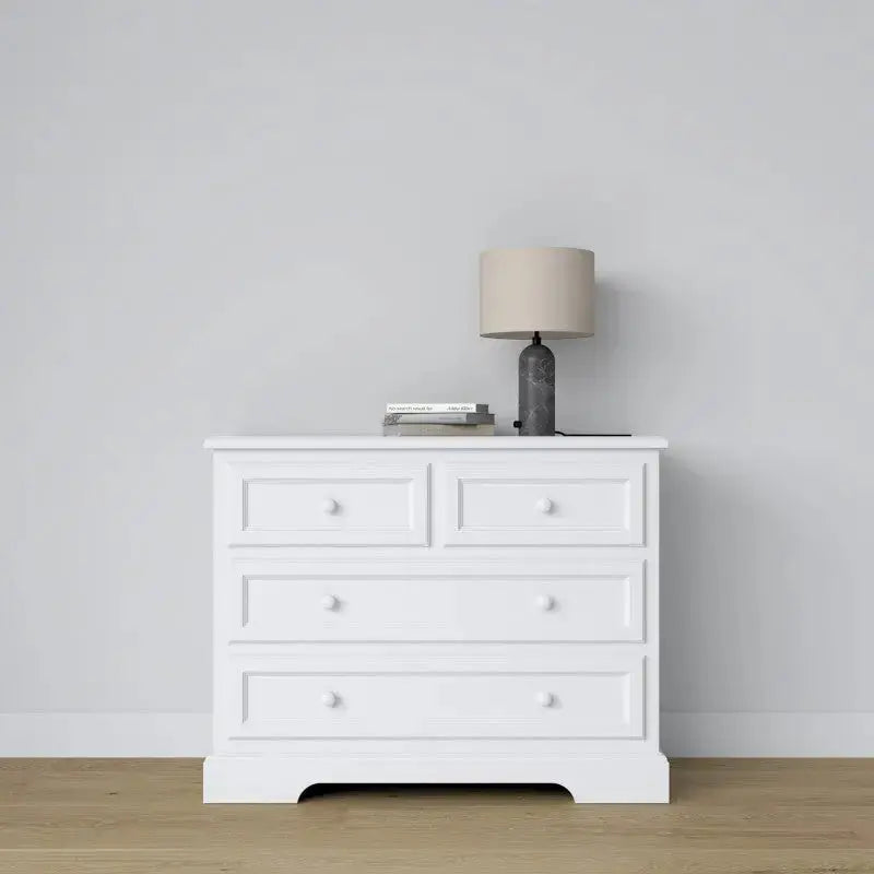Wooden Chest of Drawers - White Classic-Nursery & Beyond-Blue Almonds-Blue Almonds-London-South Kensington
