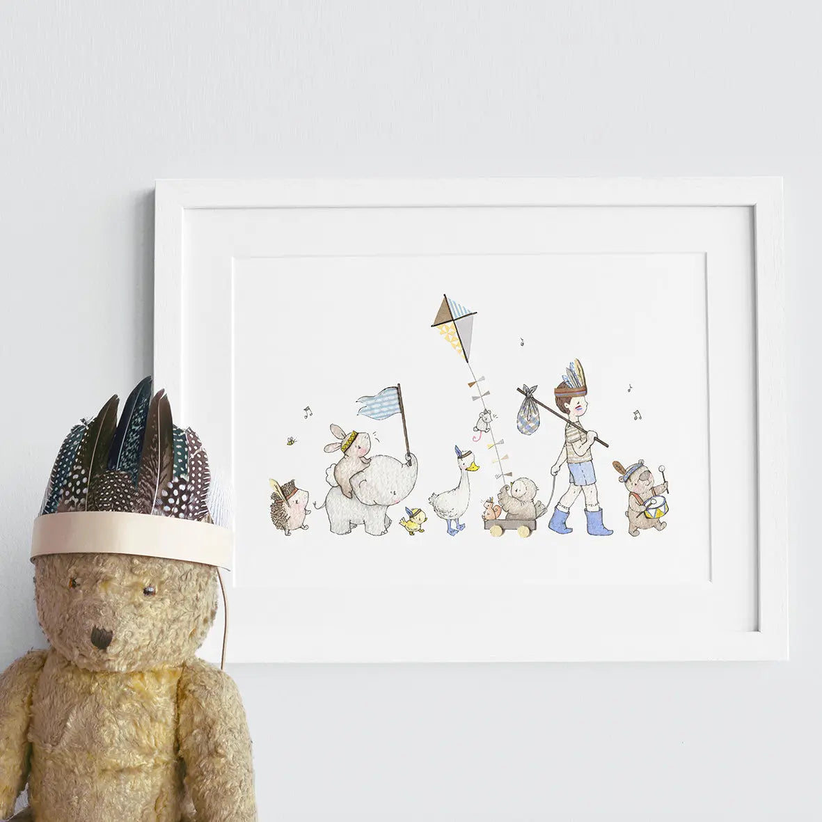 Picture "explorers"-Nursery art-Daisy & Bump-Blue Almonds-London-South Kensington