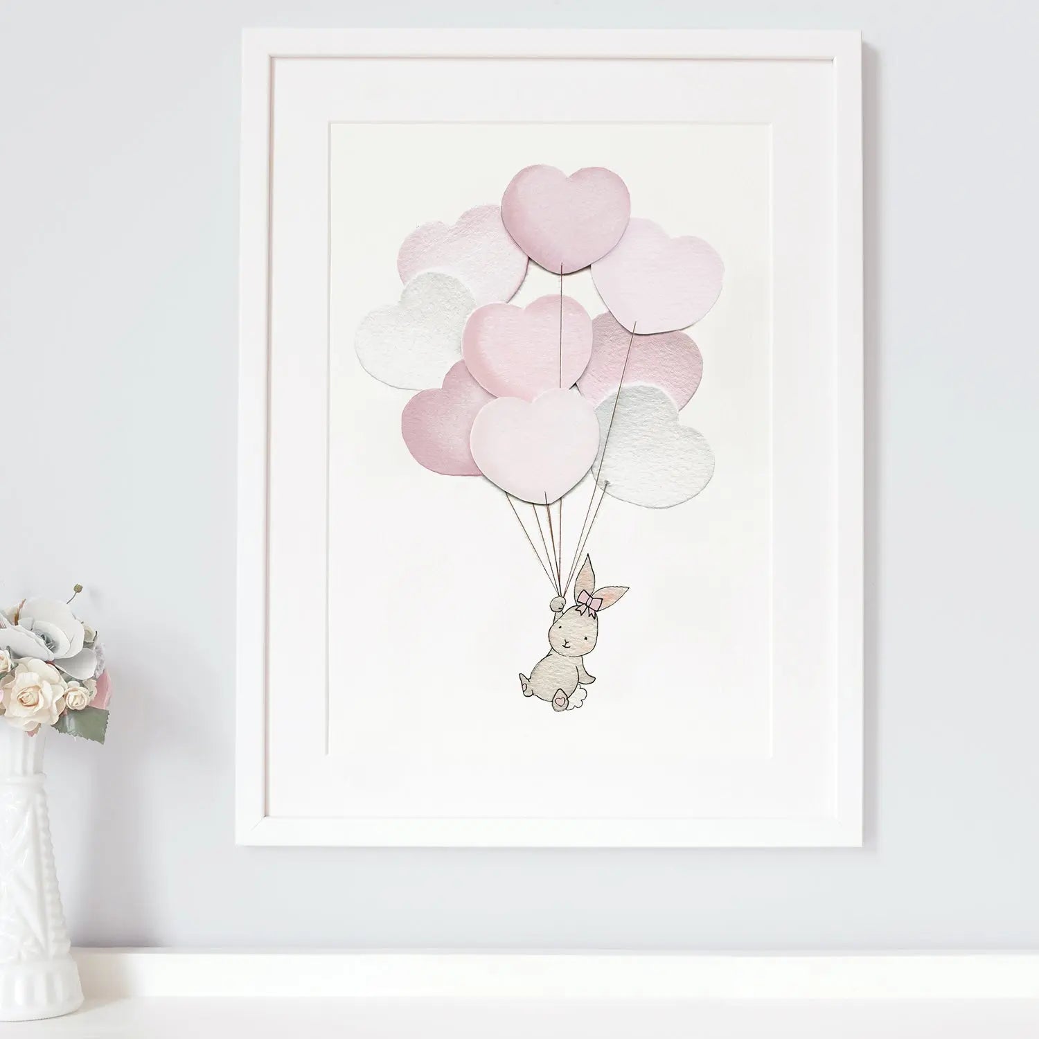 Picture "heart balloon"-Nursery art-Daisy & Bump-Blue Almonds-London-South Kensington