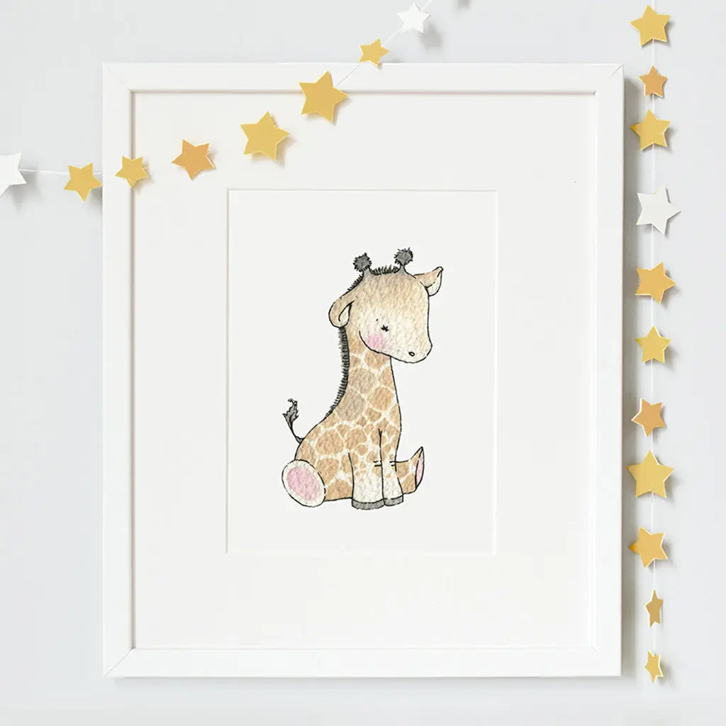 Picture "newborn giraffe"-Nursery art-Daisy & Bump-Blue Almonds-London-South Kensington