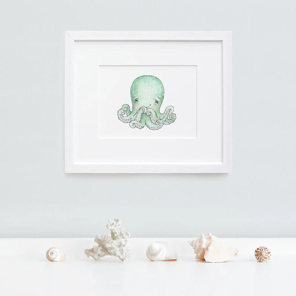 Picture "newborn octopus"-Nursery art-Daisy & Bump-Blue Almonds-London-South Kensington