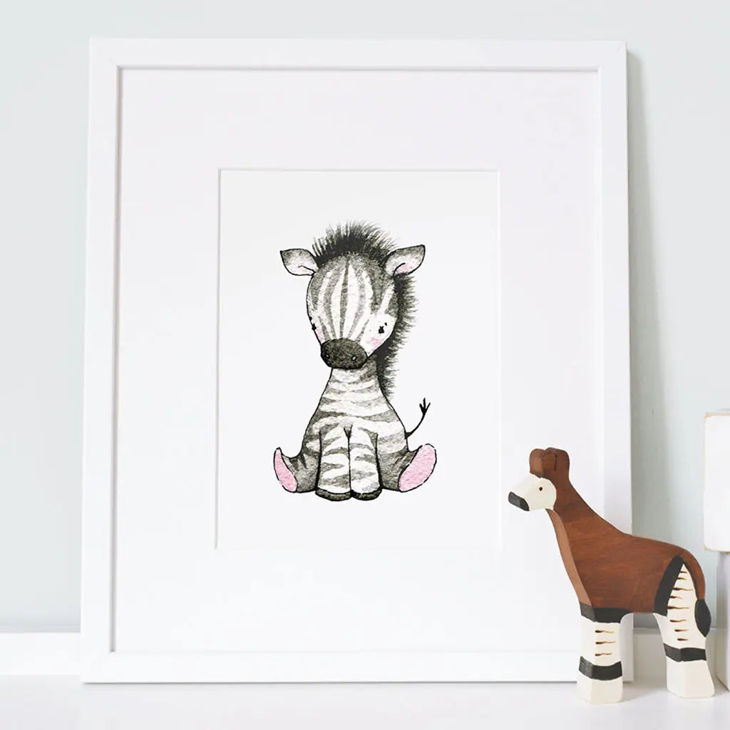 Picture "newborn zebra"-Nursery art-Daisy & Bump-Blue Almonds-London-South Kensington