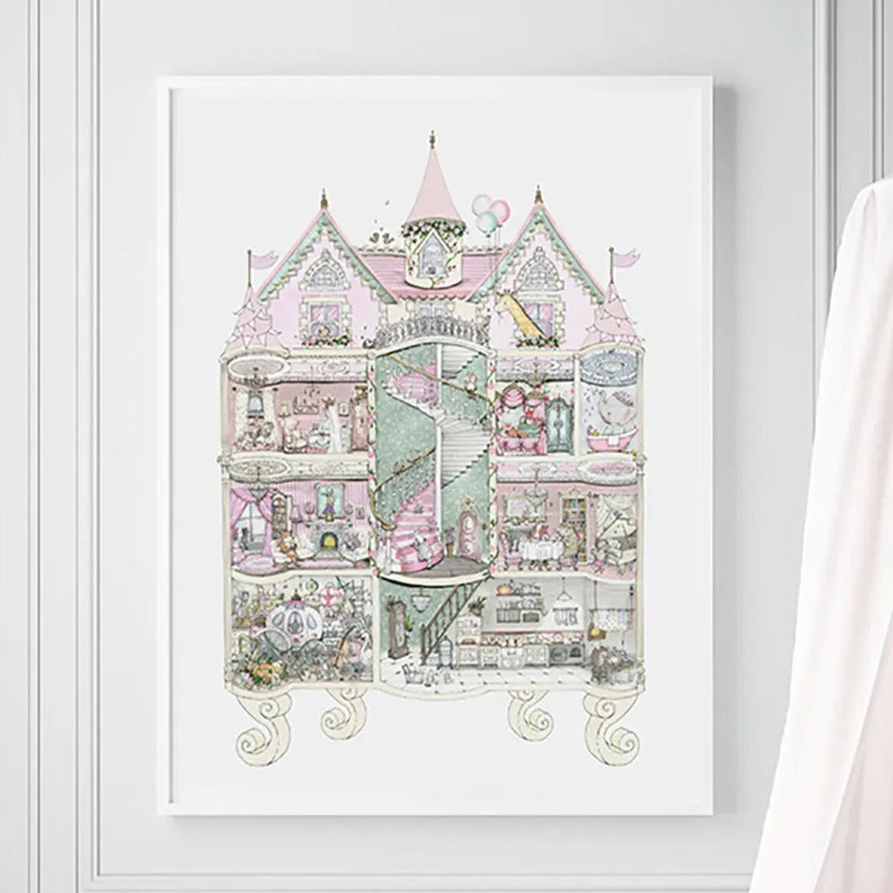 Picture "princess palace" XL-Nursery art-Daisy & Bump-Blue Almonds-London-South Kensington