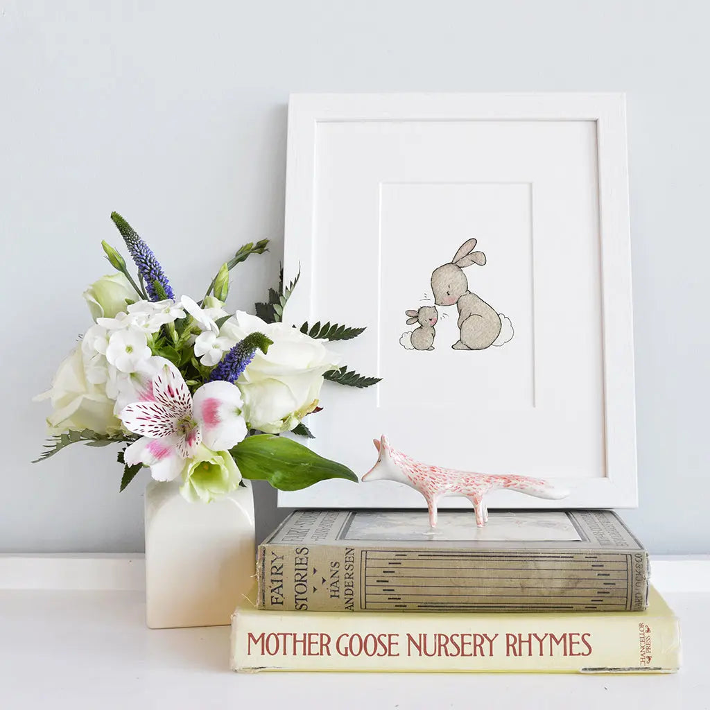 Picture "some bunny loves you"-Nursery art-Daisy & Bump-Blue Almonds-London-South Kensington
