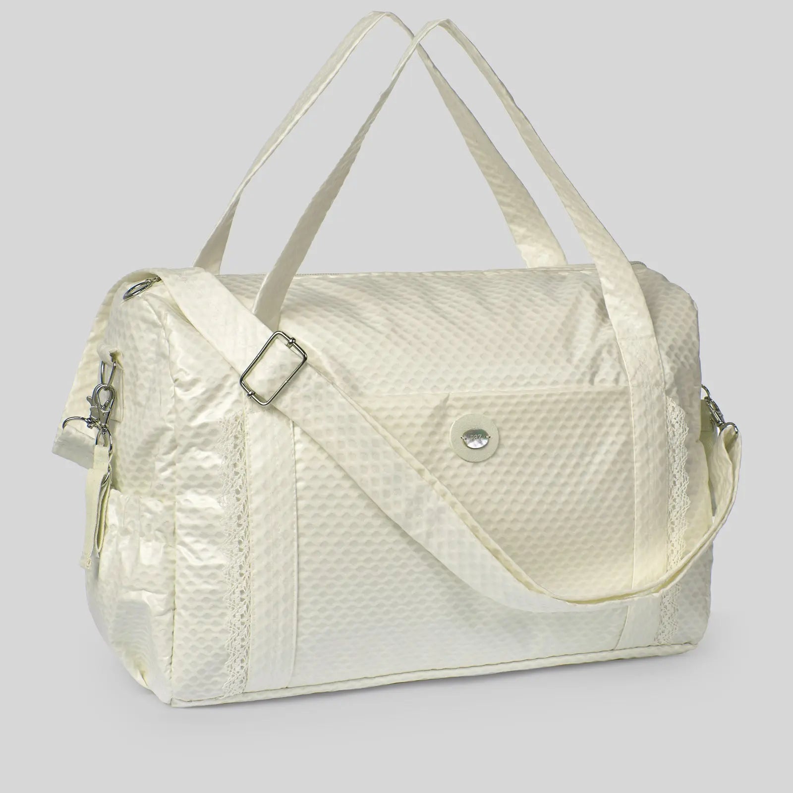 Baby Boys and Girls Nappy Bag - Natural / Cream-Pushchair accessories-Paz Rodriguez-Blue Almonds-London-South Kensington