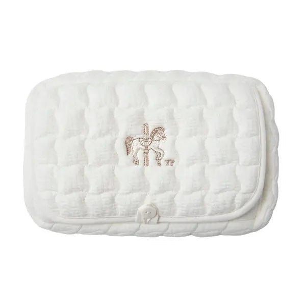 Blue Almonds Ltd Quilted Baby Wipes Cover - Carrousel Theophile Patachou