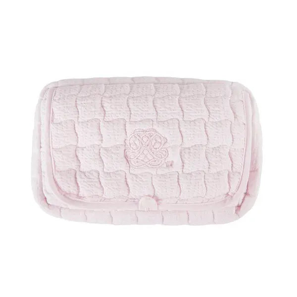Blue Almonds Ltd Quilted Baby Wipes Cover - Cotton Pink Theophile Patachou