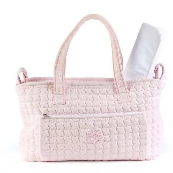 Blue Almonds Ltd Quilted Changing Bag & Mat - Cotton Pink Theophile Patachou