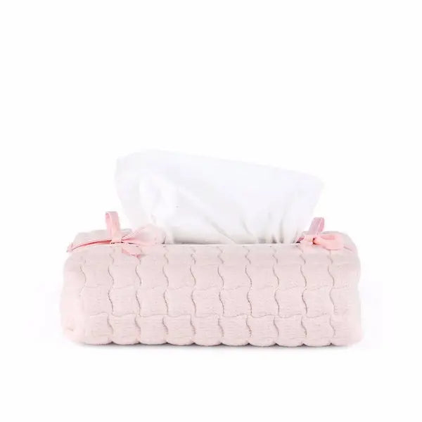 Blue Almonds Ltd Quilted Tissue Box Cover - Cotton Pink Theophile Patachou