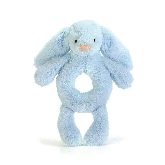 Bashful Blue Bunny Grabber-Baby books, toys & musicals-Jellycat-Blue Almonds-London-South Kensington