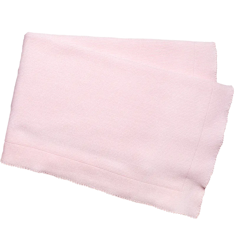 Classic Merino Wool Blanket - Pink-Blankets & swaddling-Frilo-Blue Almonds-London-South Kensington