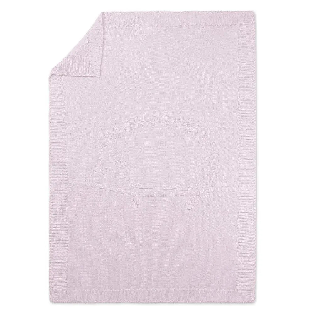 Wool blanket hedgehog pink-Blankets & swaddling-Tartine et Chocolat-Blue Almonds-London-South Kensington