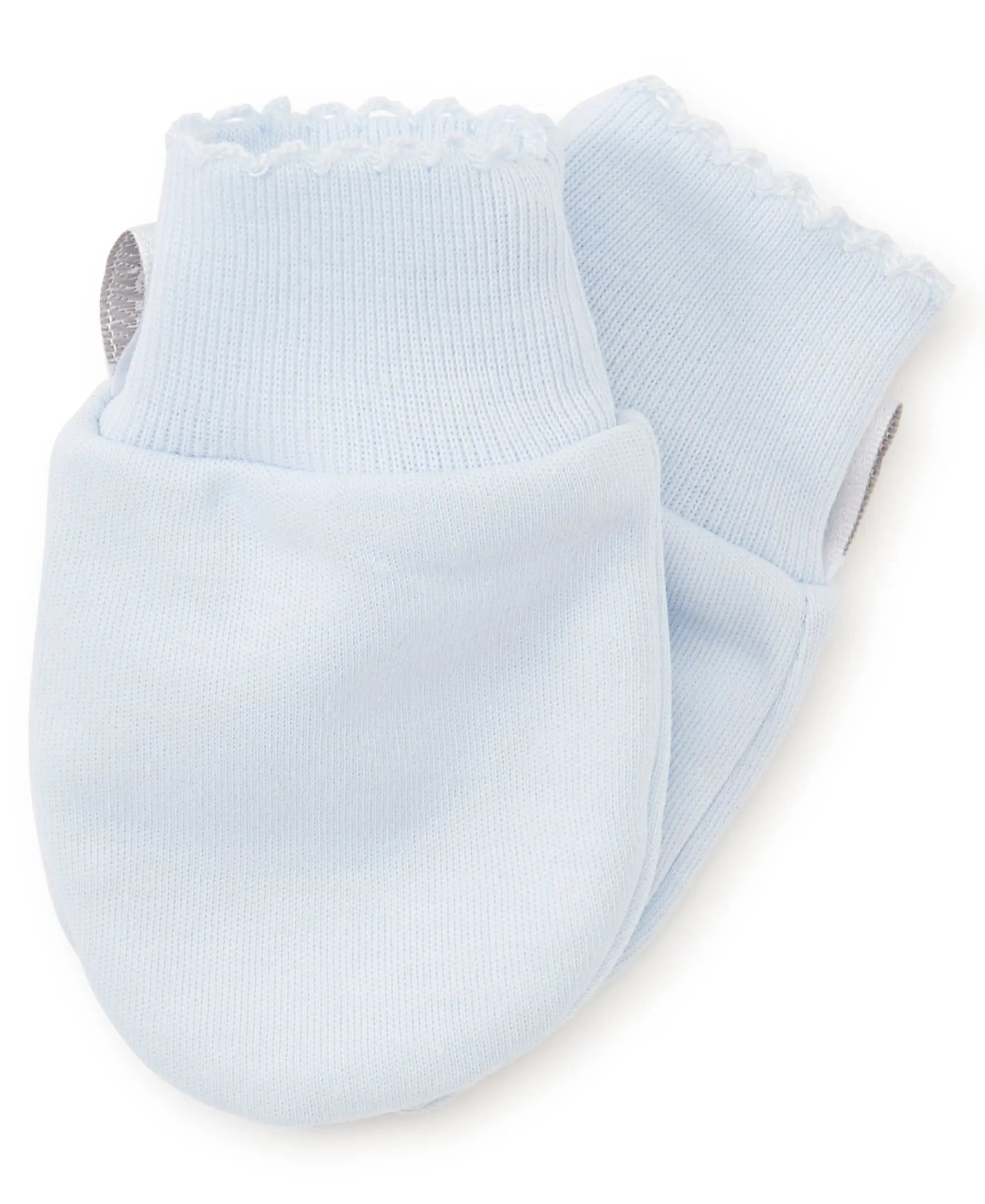 Baby boys mittens - solid blue-Booties, mittens & hats-Kissy Kissy-Blue Almonds-London-South Kensington
