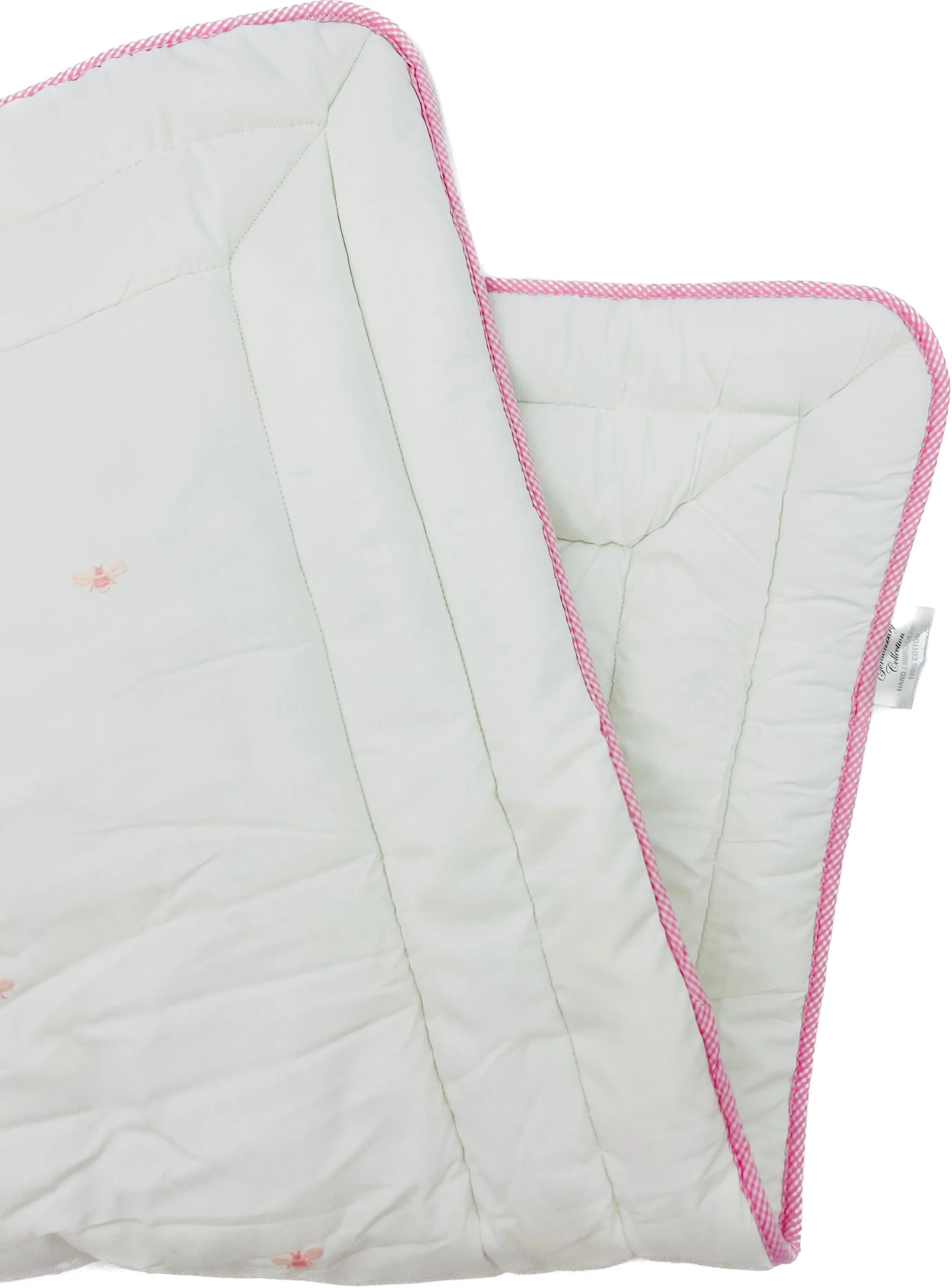 Cotbed quilt "baby bees" pink-Bumpers & quilts-Gordonsbury-Blue Almonds-London-South Kensington