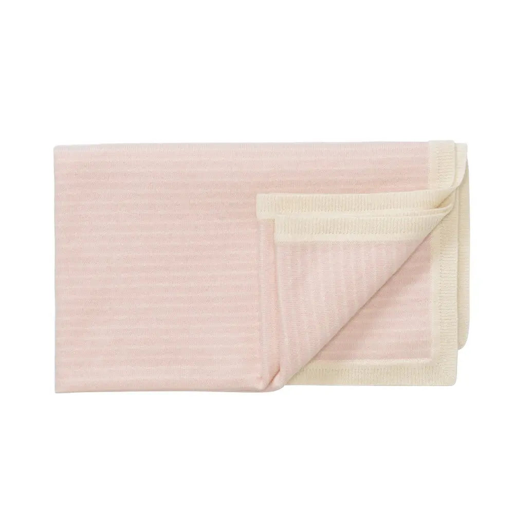 Cashmere blanket stripy pink-Cashmere-Blue Almonds x Madeleine Thompson-Blue Almonds-London-South Kensington