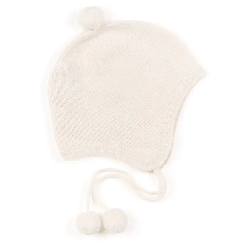Cashmere bonnet cream-Cashmere-Oscar et Valentine-Blue Almonds-London-South Kensington