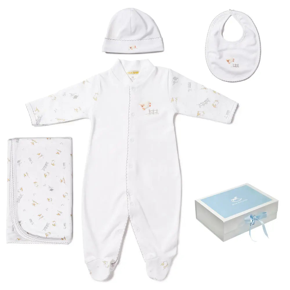 Baby layette gift set - Sheep grey-Clothing-Lyda Baby-Blue Almonds-London-South Kensington