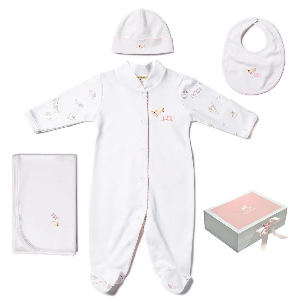 Baby layette gift set - Sheep pink-Clothing-Lyda Baby-Blue Almonds-London-South Kensington