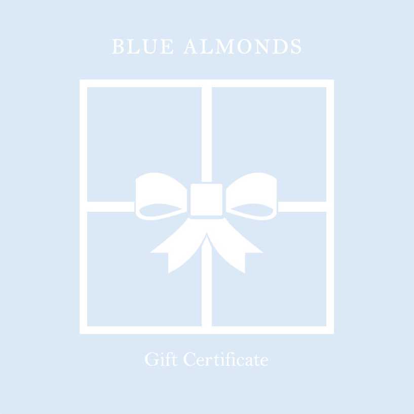 Blue Almonds gift certificate-Gift Cards-Blue Almonds-Blue Almonds-London-South Kensington