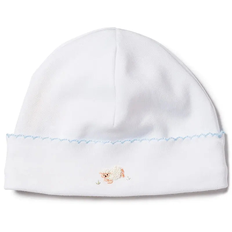 Baby boys embroidered hat - Sheep blue-Layette-Lyda Baby-Blue Almonds-London-South Kensington