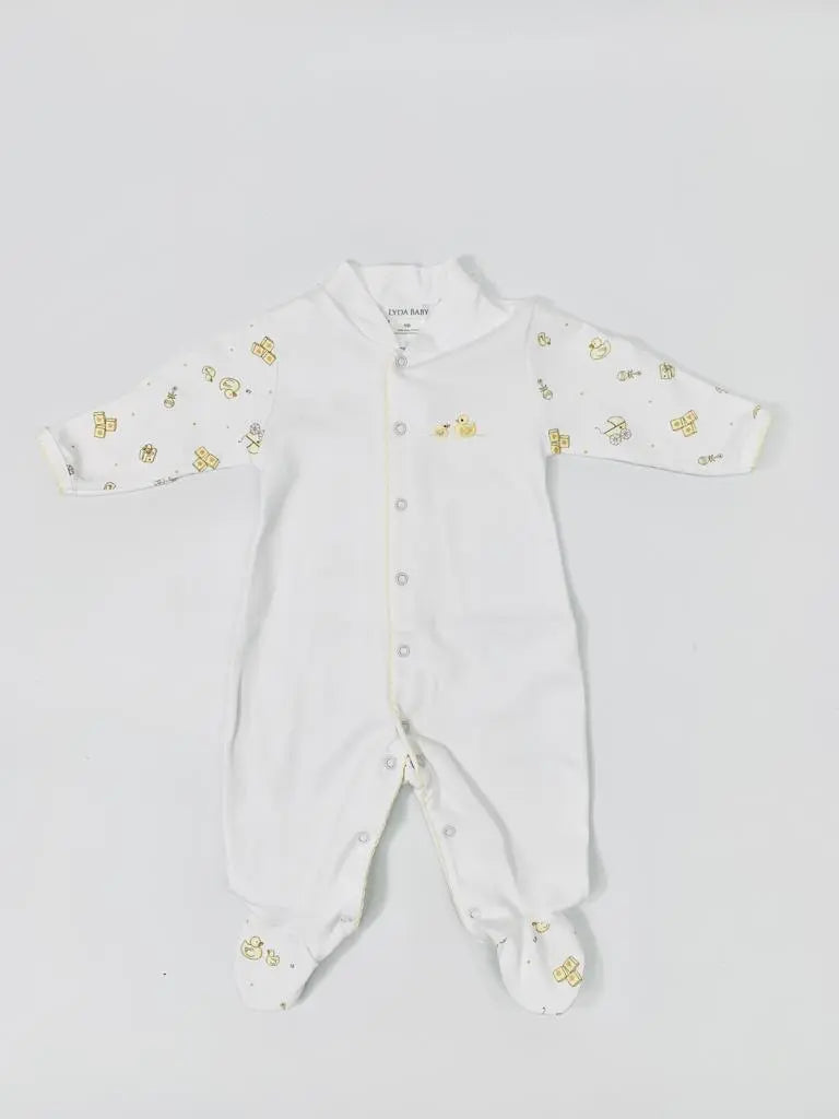 Babygrow - Duck-Layette-Lyda Baby-Blue Almonds-London-South Kensington