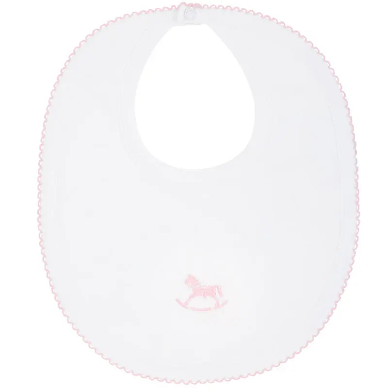 Signature rocking horse bib pink-Layette-Blue Almonds x Kissy Kissy-Blue Almonds-London-South Kensington