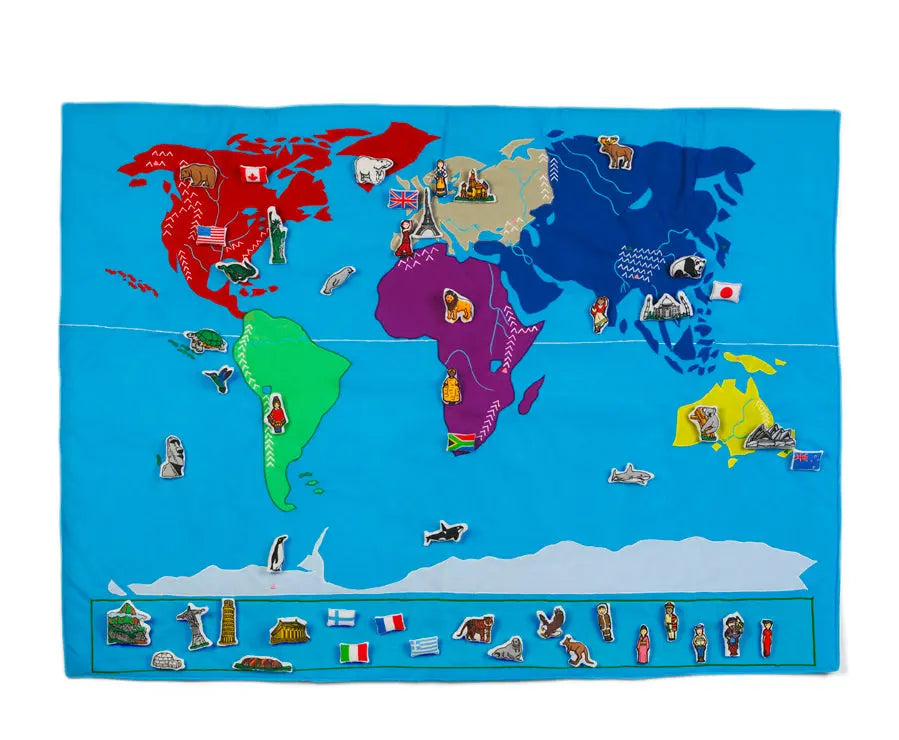 Interactive world map-Little Kids-oscar & ellen-Blue Almonds-London-South Kensington